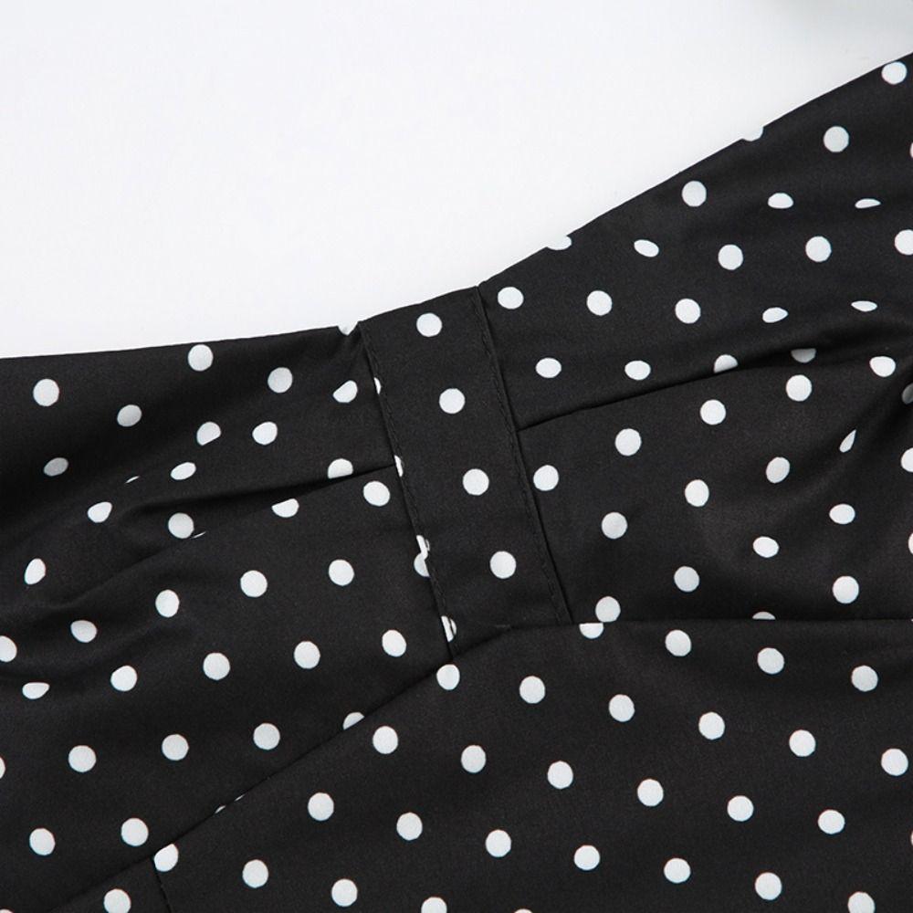 Dot Sleeveless Crop Top Lace Up Women Camisole Stylish Halter Ruffle Vest Top  Summer