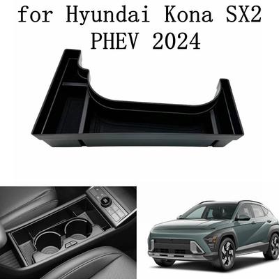 Dla Hyundai Kona SX2 EV Elektryczny 2024 2025 Samochodowy Schowek na Podłokietnik Przechowywanie Konsola Centralna Pojemnik Akcesoria Kona SX2 EV
