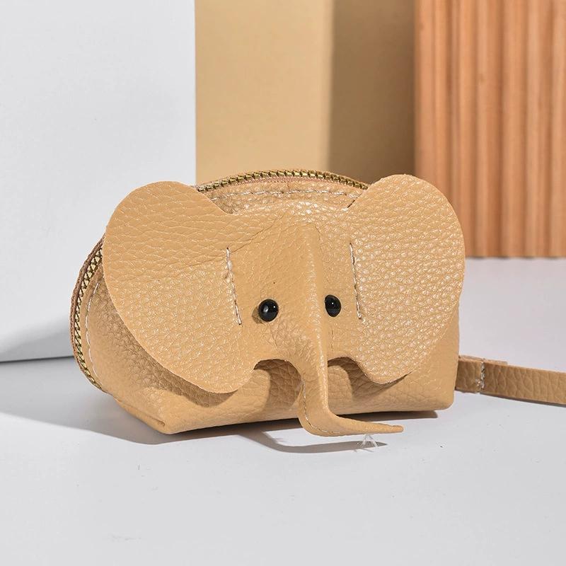 Kožená taška na peníze Pu Leather Peněženka Dámská Peněženka na mince s kroužkem na klíče Multifunkční úložné tašky na zip Pouzdro na klíče