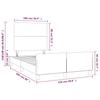 Pink Velvet Bed Frame with Headboard 120x200 cm