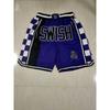 Men Women Basketball Shorts With Colorblock Design Embroidered Pocket Breathable Cotton Sportswear Gym Running Training