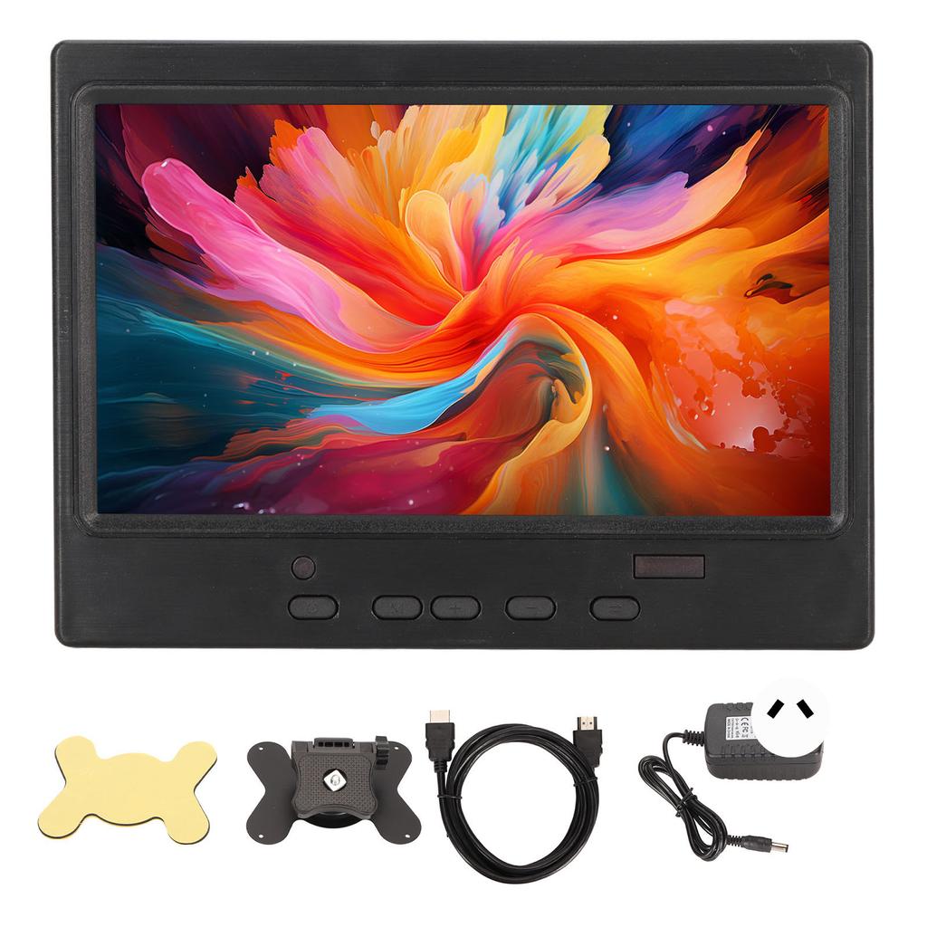 Monitor portabil de 7 inch, 1024x600, suportă interfață multimedia HD, afișaj portabil VGA AV cu