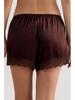 Women's Anti-Exposure Satin Lace Base Layer Shorts - Plus Size, Ice Silk, Summer Thin, Wearable Outdoors