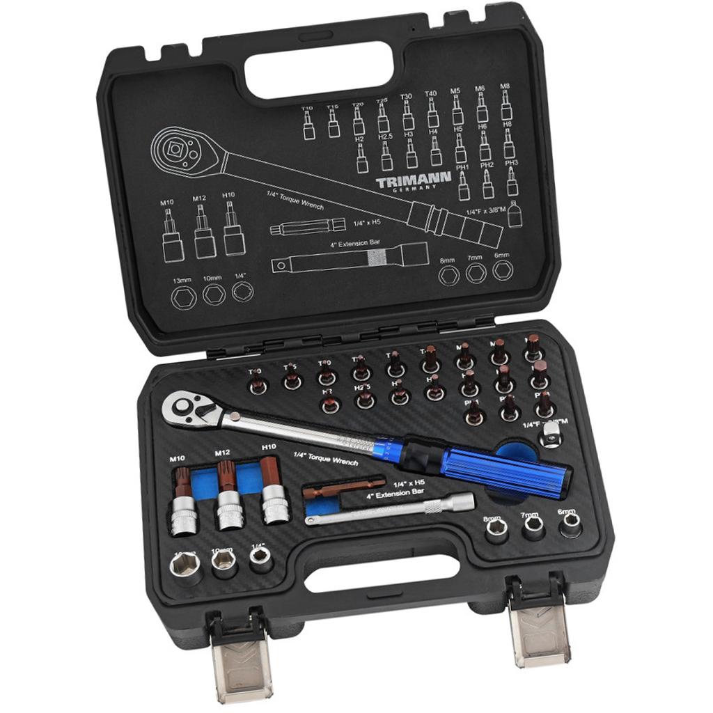 High Precise Adjustable Torque Wrench Ratchet Repair Socket Spanner Set Suitable for Bicycles and Motorcycle Maintenance