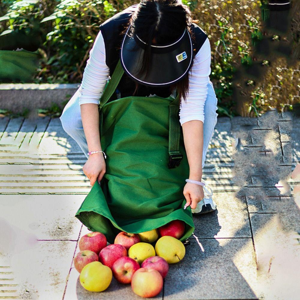 Adjustable Large Harvesting Pouch Portable Garden Gathering Bag Fruits Picking Bag Orchard