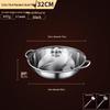 Zhi Shi 304 Stainless Steel Divided Induction Hot Pot