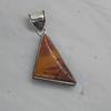 Tringle Shape Brown Simbirsite 925 Sterling Silver Pendant Jewelry, Handmade Boho Style Pendant