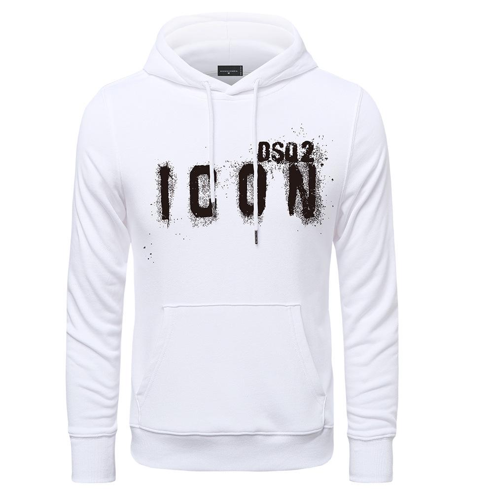 ICON Men's European-Style Hoodie: Trendy, Loose-Fit Outerwear for Autumn/Winter.