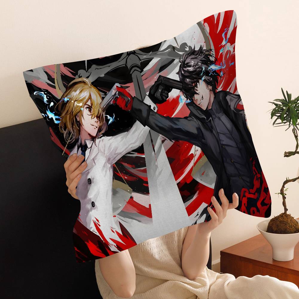 P-Persona 5 C-Classic Anime Personalized picture text home decorative pillows Household Gifts 45x45cm