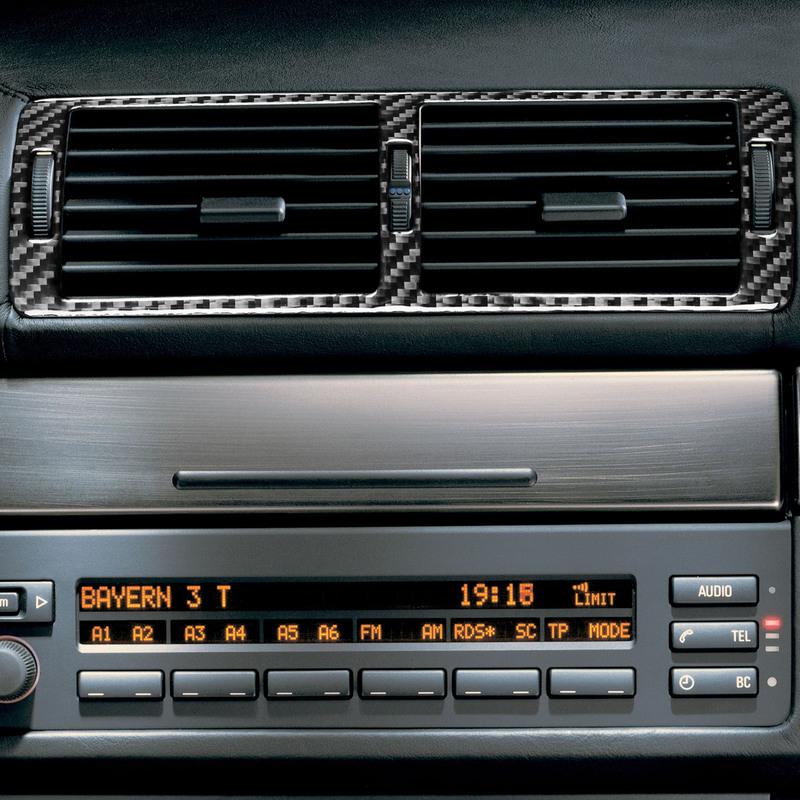 For BMW 5 Series M5 E39 1998-2003 Real Carbon Fiber Sticker Radio AC CD Shift Door Lift Panel Car Accessories Ide Decorative