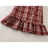 Autumn and Winter Girls Red Plaid Dress Baby Girl Western Style fashionable Plaid Vest Dress
