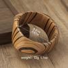 Square Wood Grain Bangle Geometric Burlywood Hand Ring Simple Wooden Bracelet  Daily