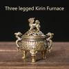 Vintage Alloy Incense Burner Stick Holder Three Legged Hollow Out Mini Sandalwood Incense Burner Tea Ceremony Home Decoration