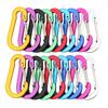 5Pcs D-Shape Carabiner Hook Multi-Uses Aluminum Alloy Snap Spring Carabiner Clip