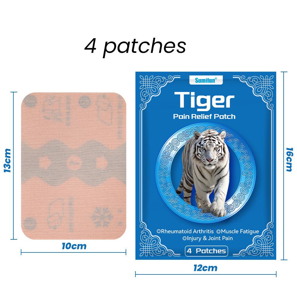 4 teile/beutel Weiß Tiger Schmerzlinderung Patch Lindert Taille und Bein Schmerzen Gips