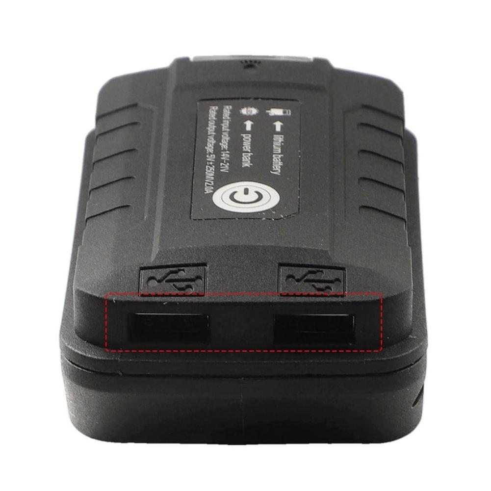 For A3 Liion Battery Adapter with Dual USB Output Converter and Built In Protection Board with 45 Lumen Flashlight