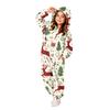 Børne Juleprint Flanel Bodystocking Loungewear Sæt til Småbørn Ferie Hyggelig Outfit