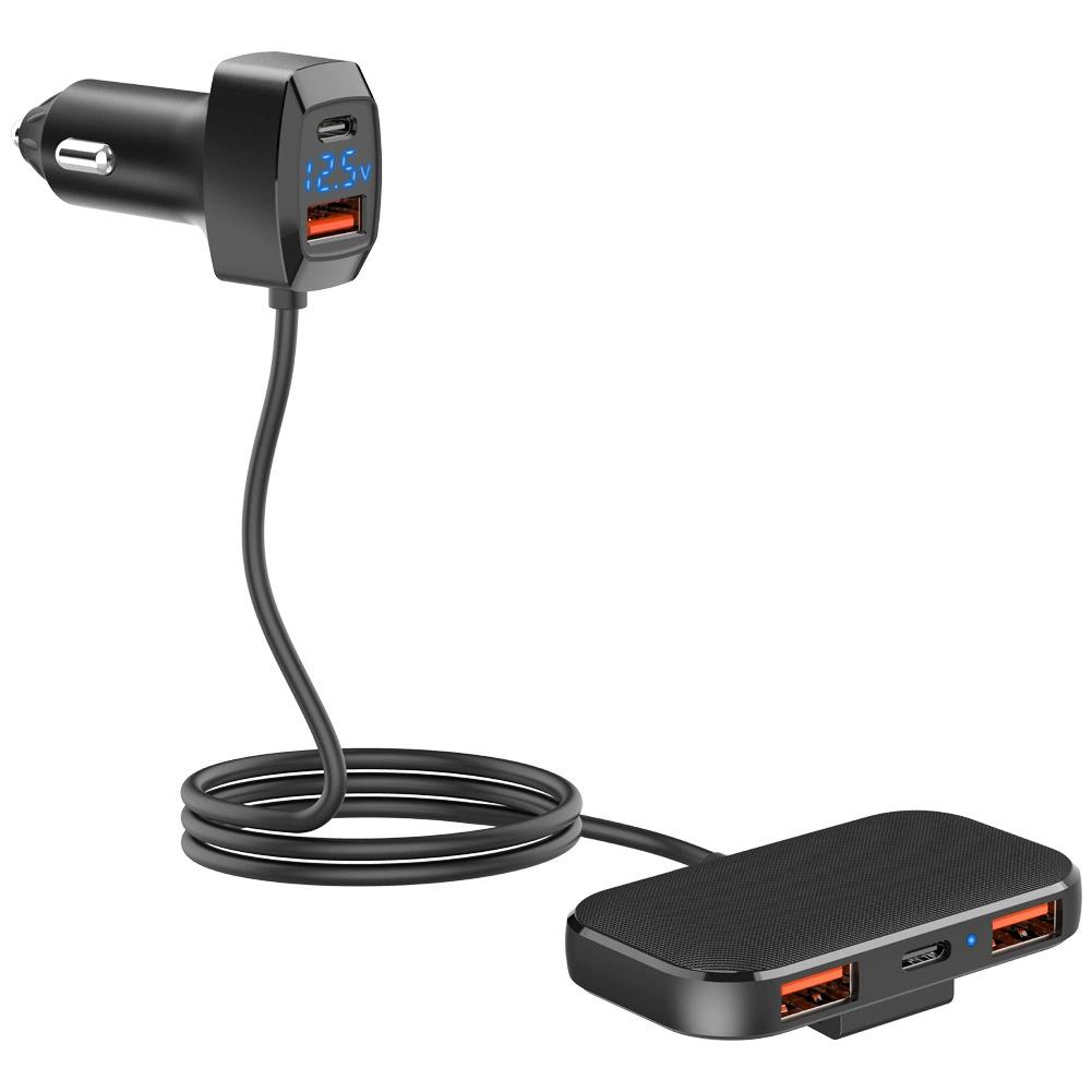

Cargador de coche rápido con 5 puertos USB adaptador de carga multifuncional para vehículos
