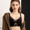 Wire-free Small Chest Gathered Hollow Lace Underwear Women's Side Breast Anti-sagging Adjustment Non-slip Massage Cup Bra