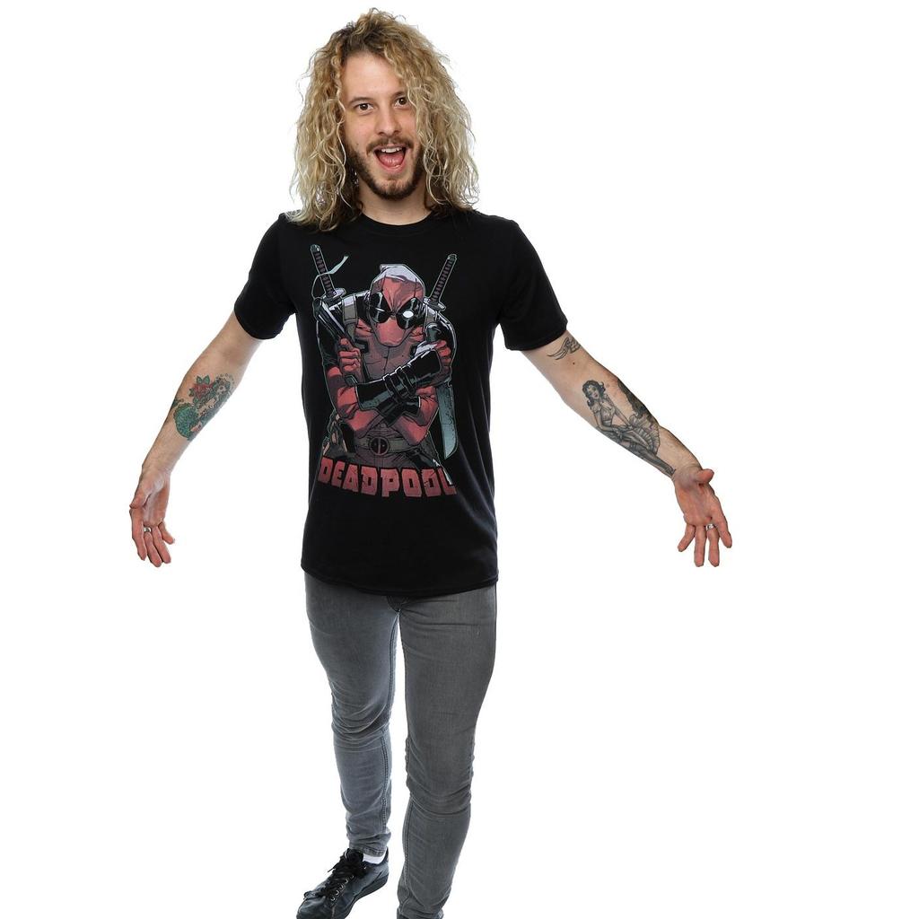 Marvel Mens Deadpool Ready For Action T-Shirt