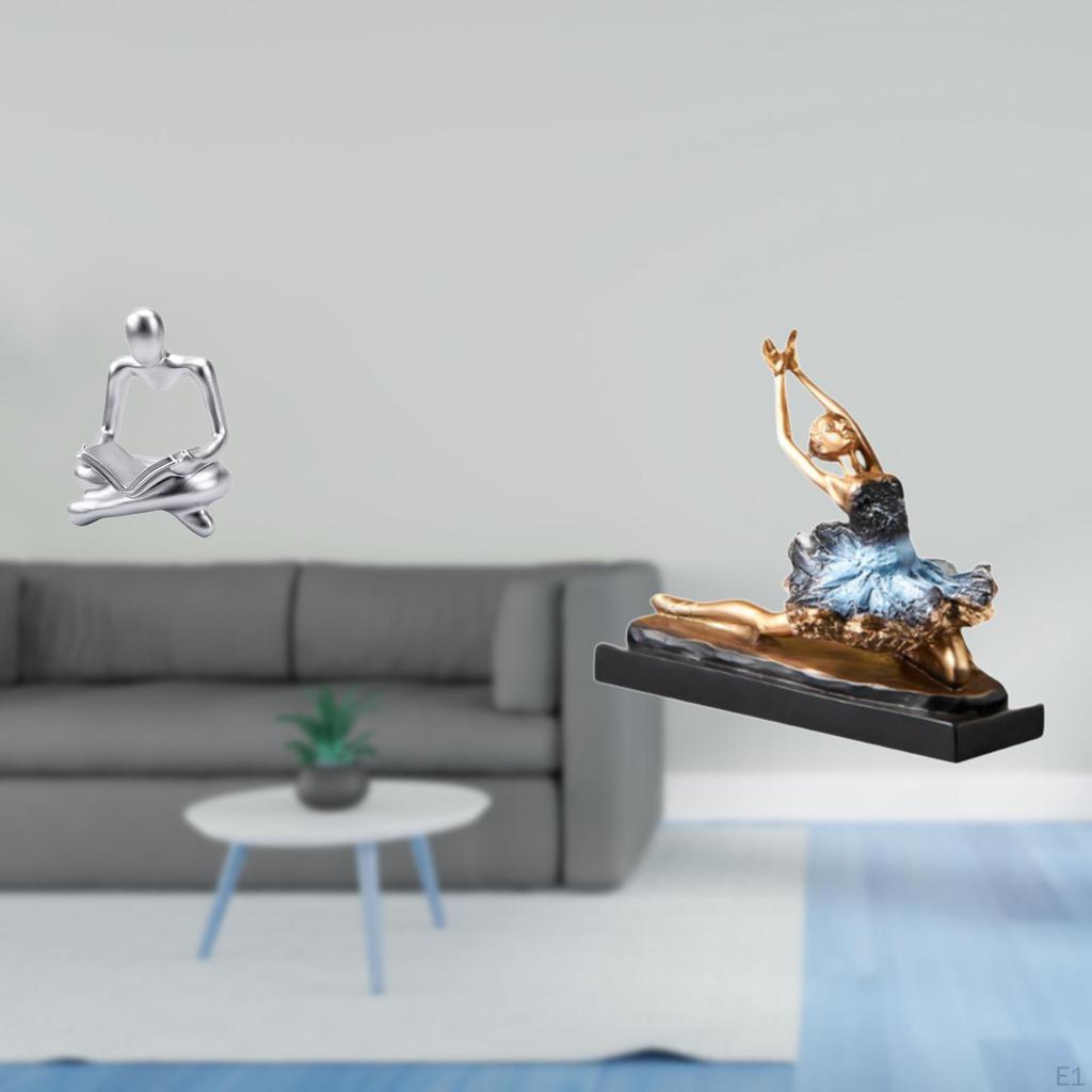 Creative Abstract Ballet Dancer Thinker Statue Figurine Craft Sculpture Ornament for Living Room