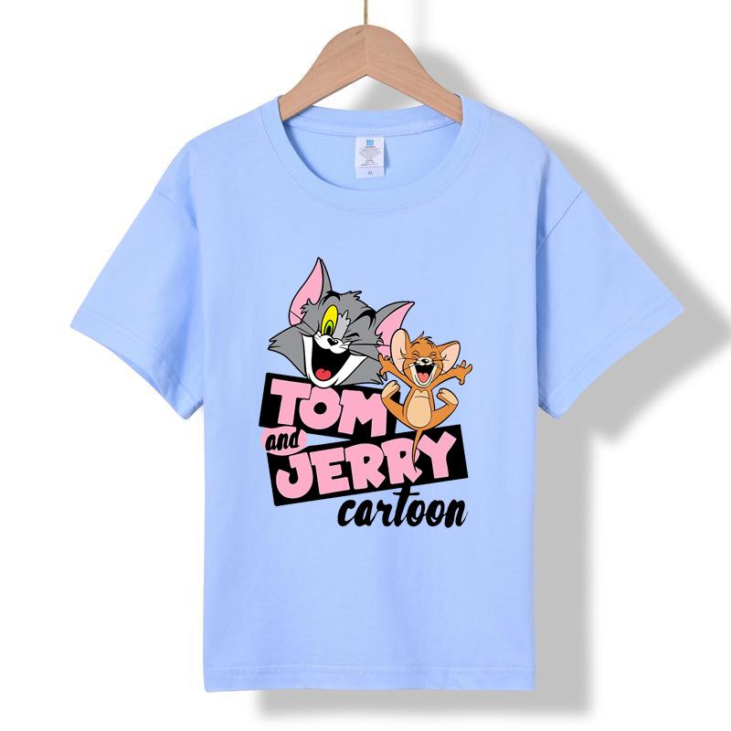 XH27 MINISO 2026 Summer New Printed Cotton Round Neck T-shirt for Children Aged 1-16, Boys and Girls