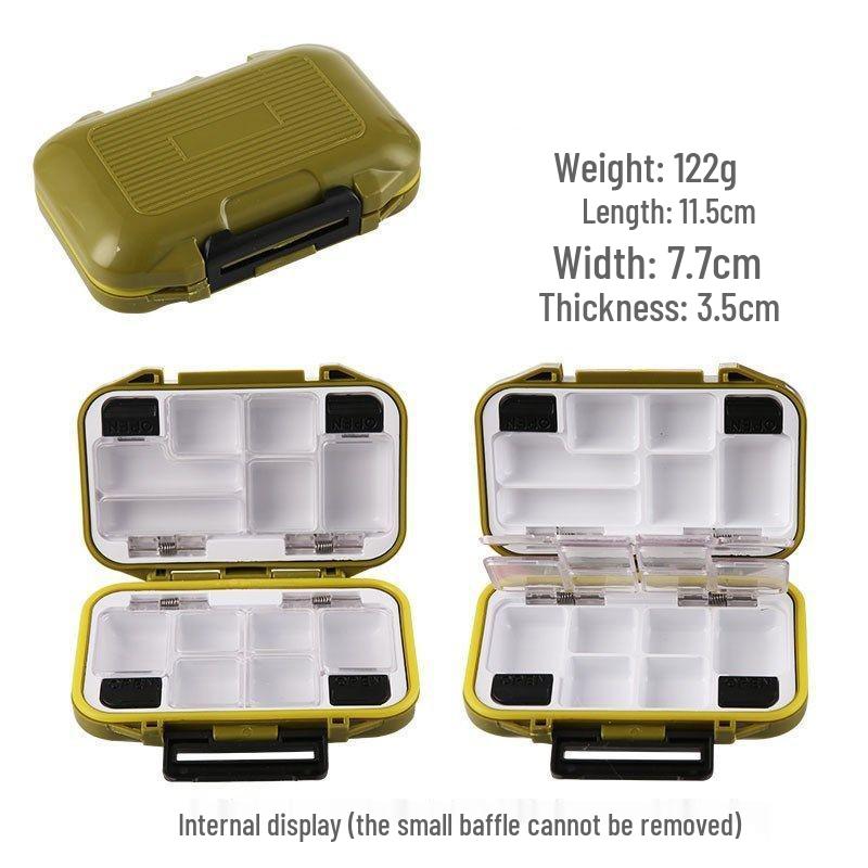 Tragbare Mehrzweck-Angelkasten mit Haken, Schnüren und Ködern