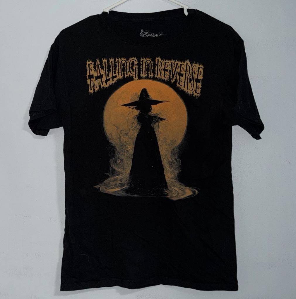 Falling In Reverse Witch Black Graphic Crew Neck Tee Size M Unisex T-Shirt