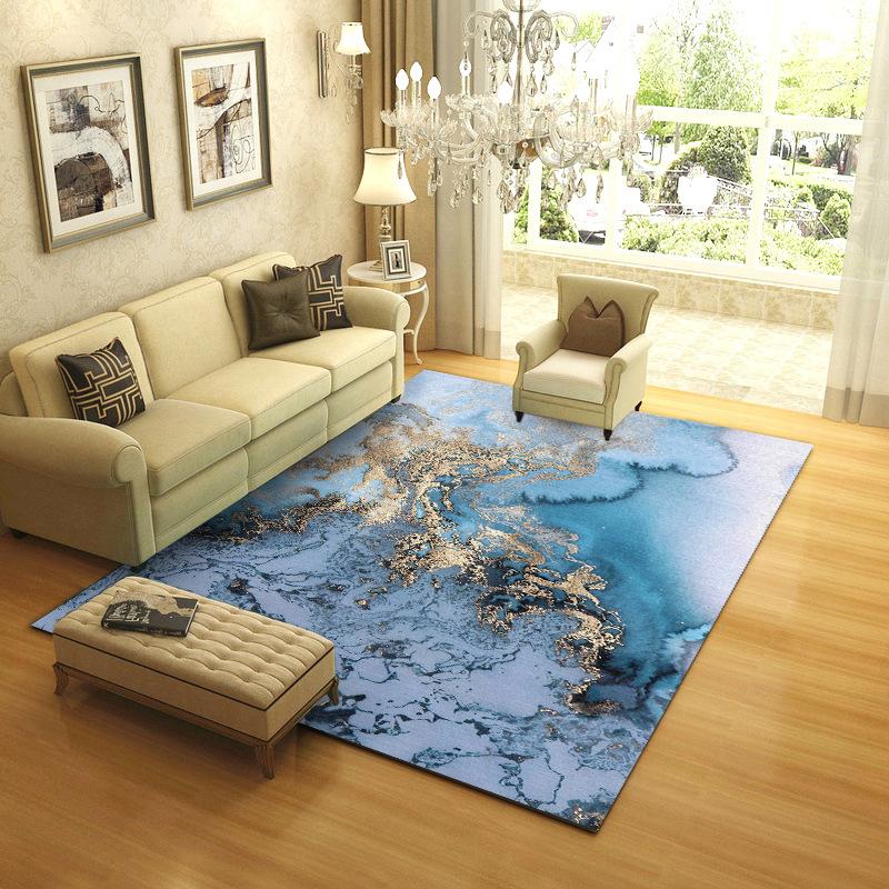 Tapete de Sala de Estar Estilo Chinês Novo Mesa de Centro Sofá Tapete Estilo Chinês Lavagem a Tinta Montanha Tapete Quarto Tapete de Chão