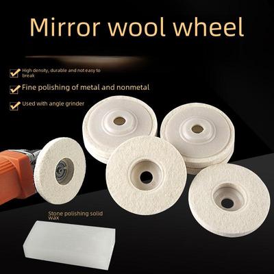 Wool Polishing Wheel for Angle Grinder - Ideal for Glass, Metal, Stainless Steel, Stone