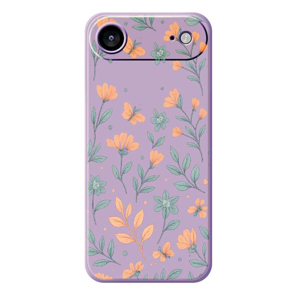 For iPhone 17 Air Case Yellow Flowers Pattern Printing Straight Edge TPU Phone Back Cover