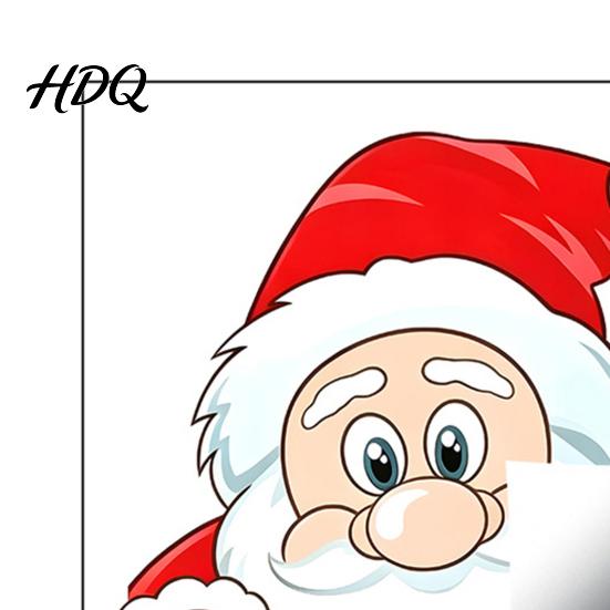 Holiday Window Clings Christmas Static Clings Peeking Santa Reindeer Stickers Xmas Party Supplies No‑Glue Cartoon Decals for Indoor‑Outdoor