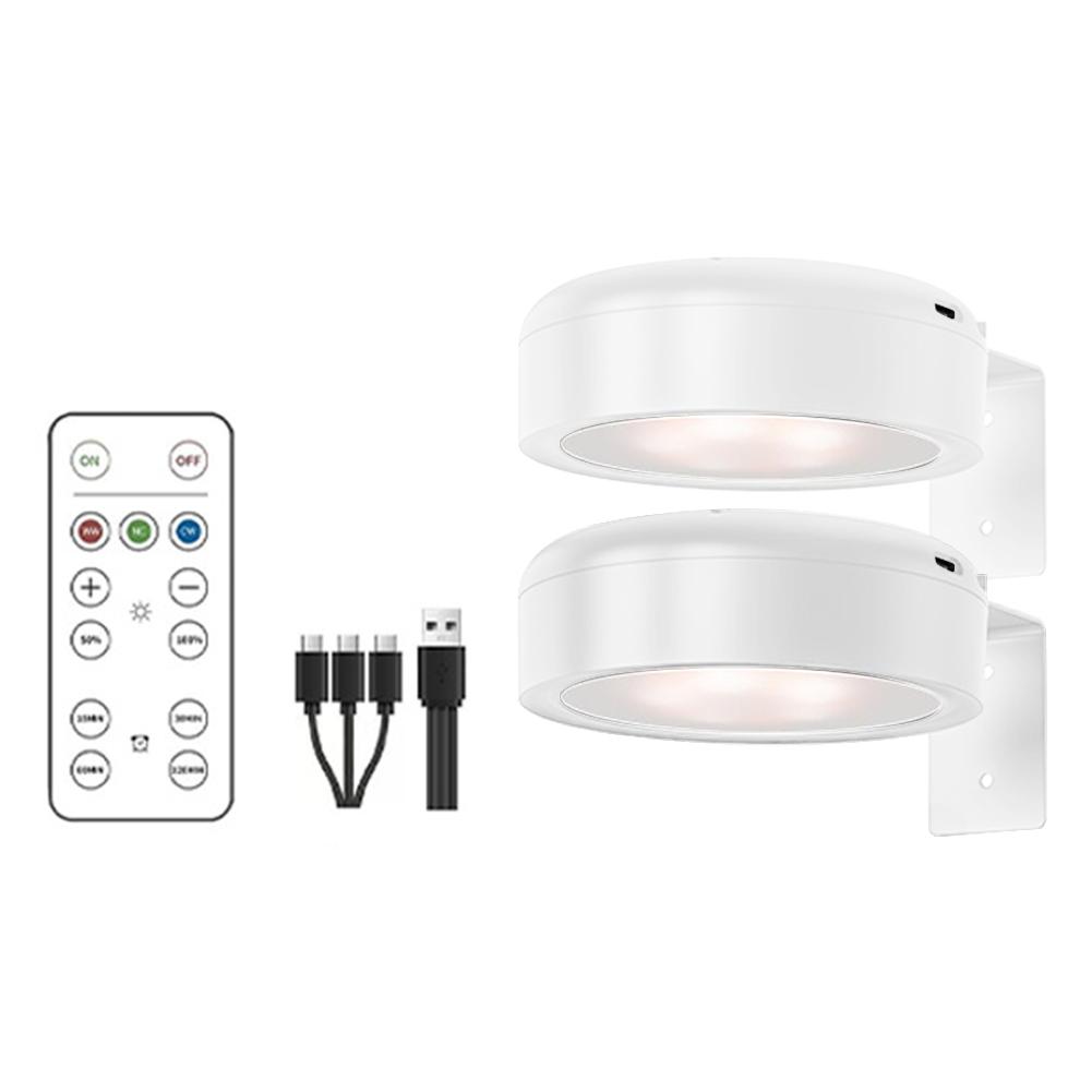 LED Light Magnetic Spotlight Rechargeable Wall Light Wireless Picture Light No Punch Reading Light Bedroom Bedside Light