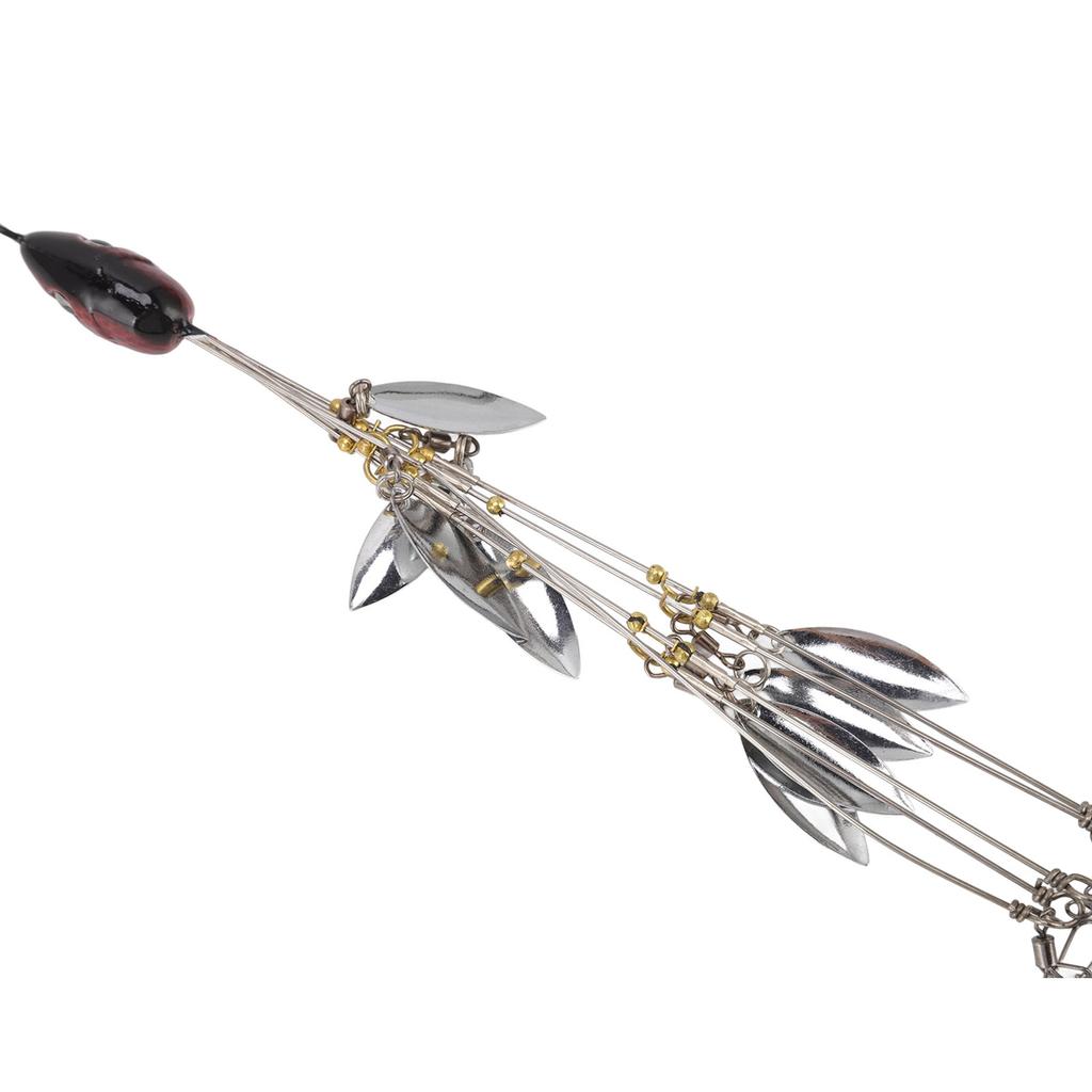 6 Pcs Umbrella Rigs with Sequin Fishing Rigs Lure 5 Arms 8 Blades for Fishing Bass Bait Lure