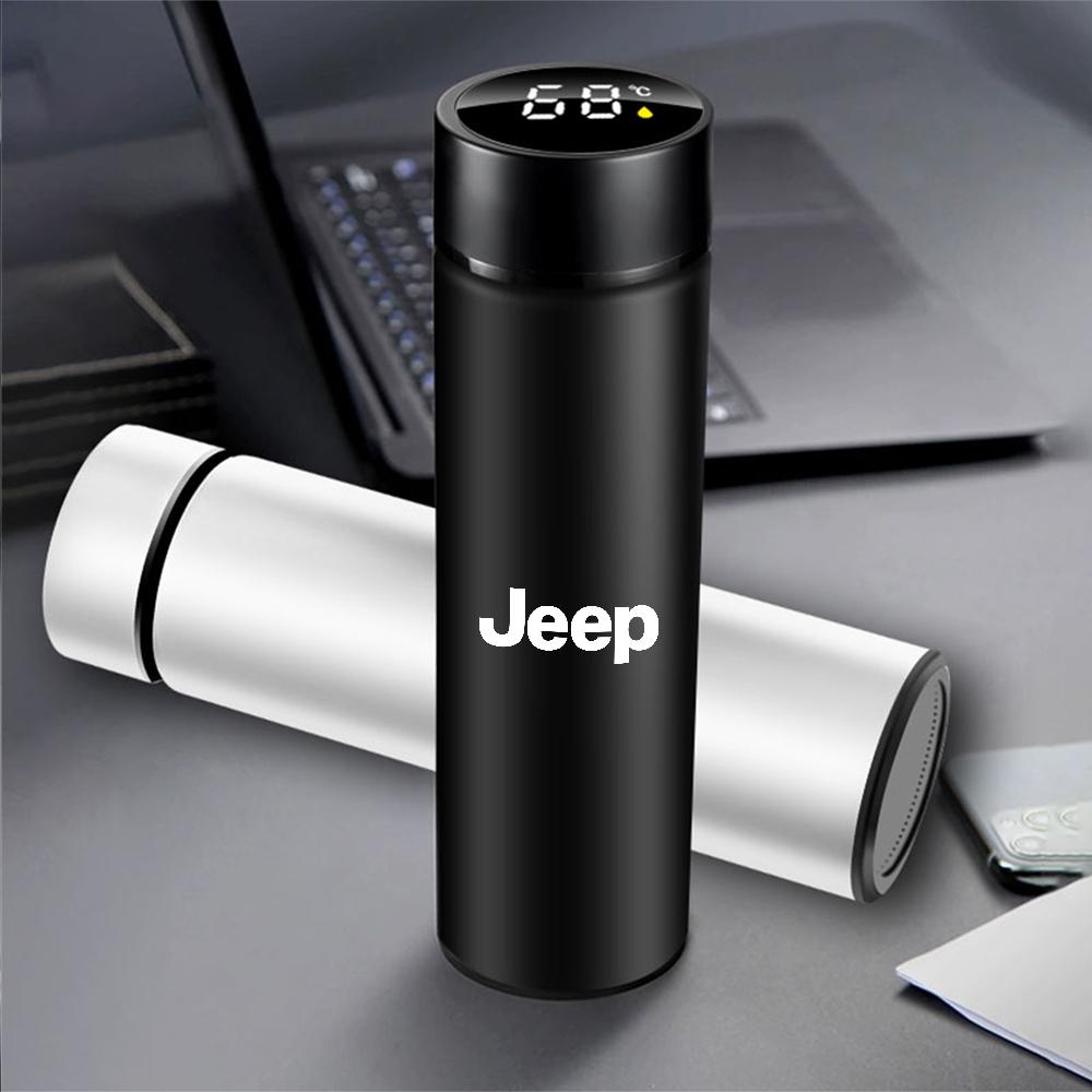 Smart Temperature Display Thermos Mug Stainless Steel Divided Thermo Bottle For Jeep Grand Cherokee Renegaed Compass Car Styling AMR1