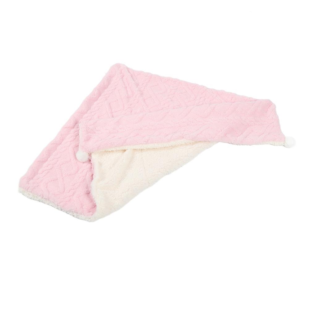 Soft Warm Plush Dog Cat Blanket Double Layer Thicken Plush Pet Blanket for Relaxing