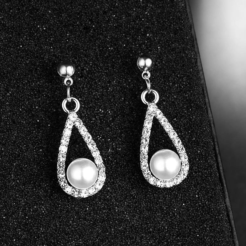 Female Pearl Earrings - Versatile and Stylish Stud Earrings White Pearl Hoop Earrings for Women - Wedding Gift