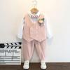 Boys' British Style Summer Suit - Baby's First Birthday Formal Wear, Wedding Flower Boy & Piano Performance Outfit