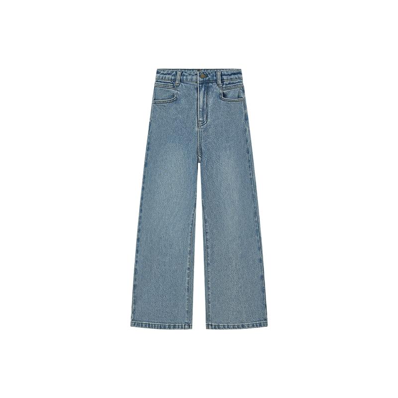 ELLE KIDS Girls  Curved Profile Embroidered Denim Jeans 165 (M)