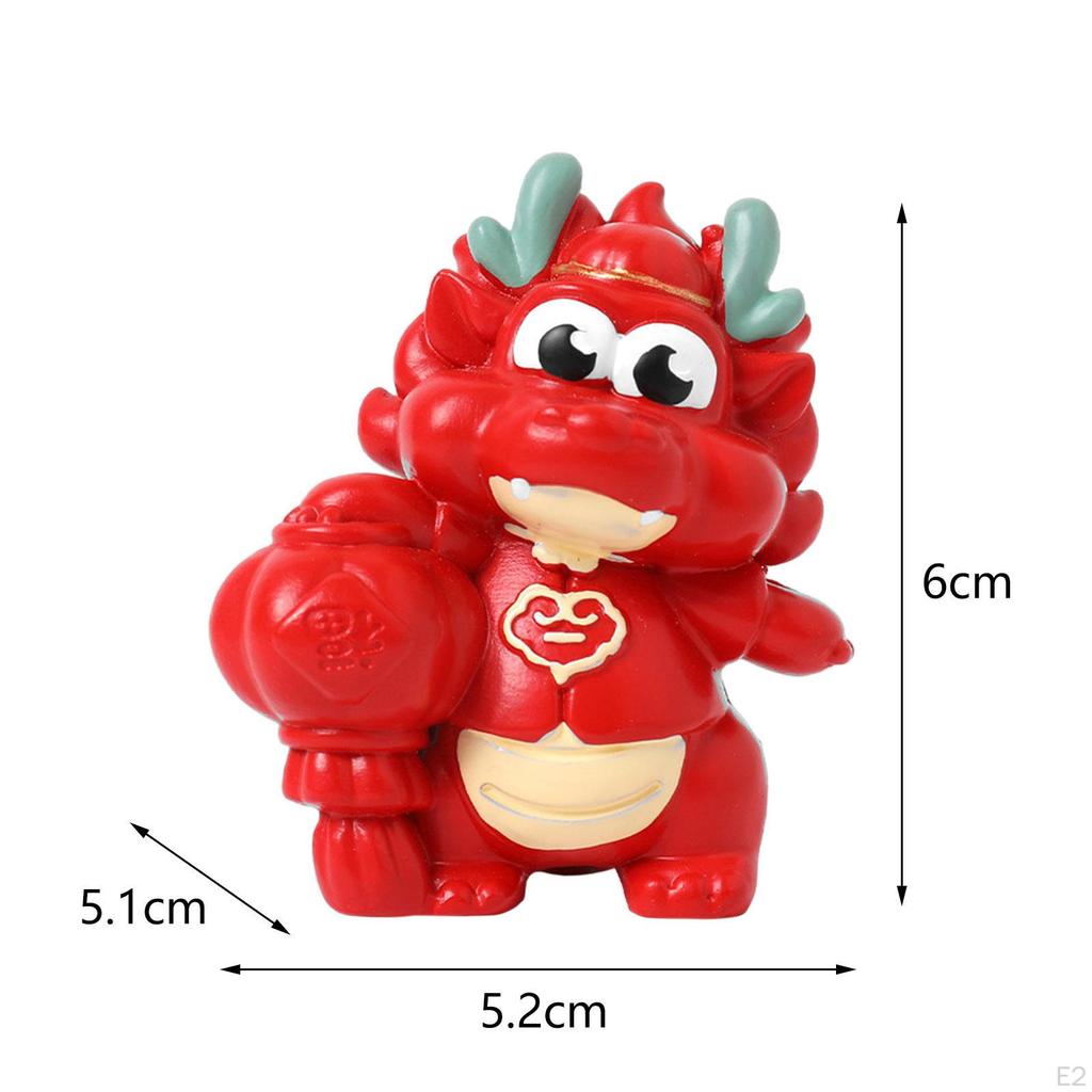 Chinese Year Decor Mini Dragon Statue Miniature Figurine Small Sculpture for Bedroom