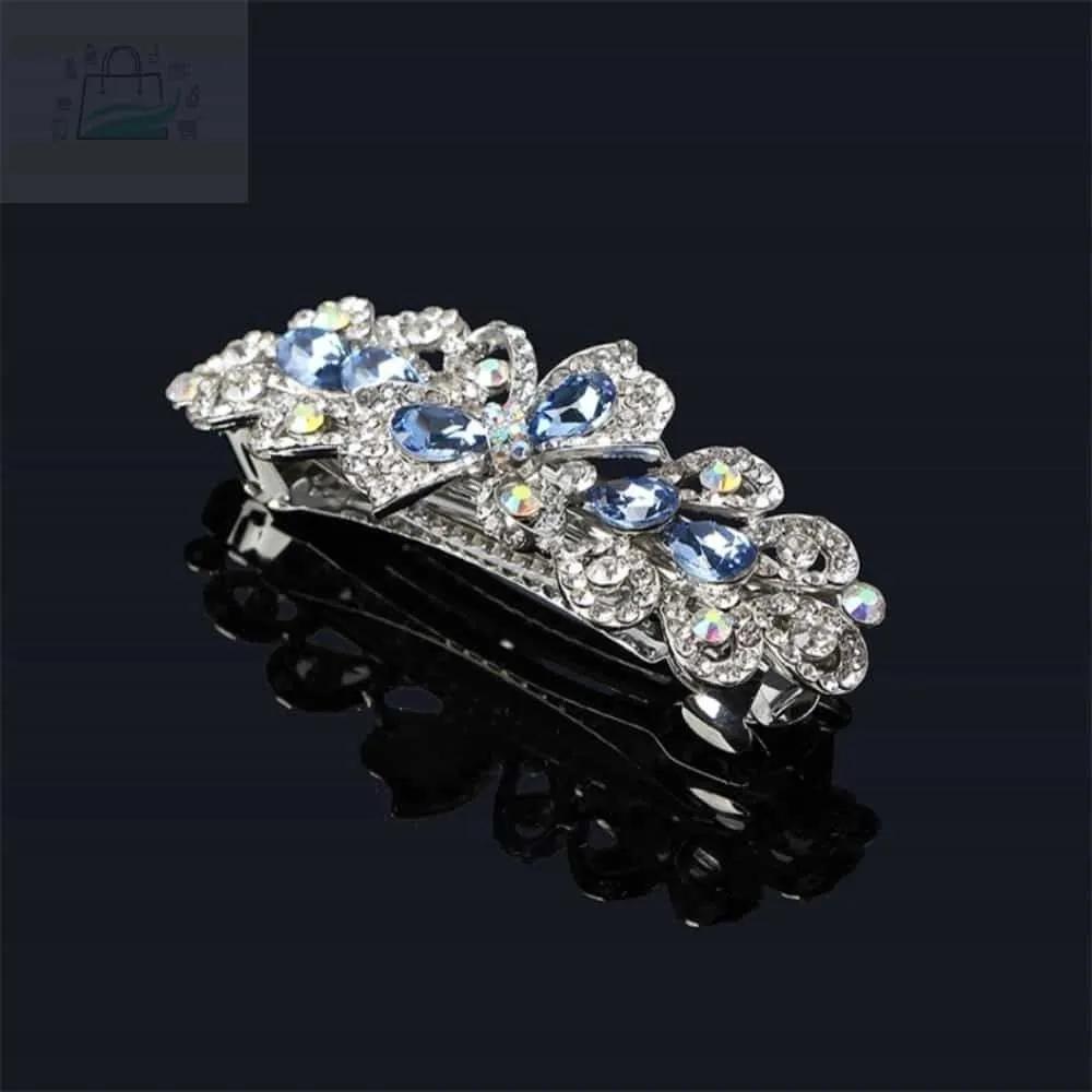 GSTORE Hair Clip DIY Wedding Accessories Automatic Hair Clip Women s Hair Pin Hair Pin Accessory Blue