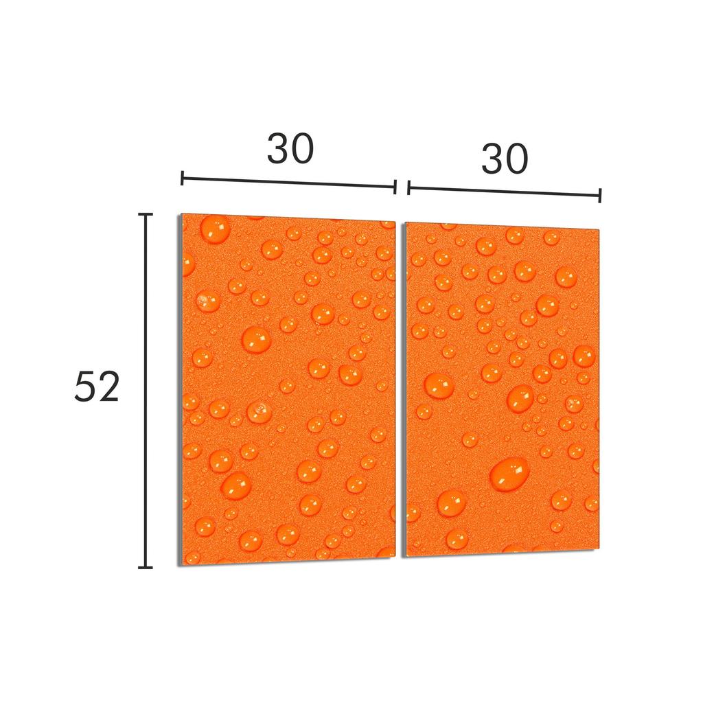Szklana płyta ochronna na kuchenkę 2x30x52 Krople