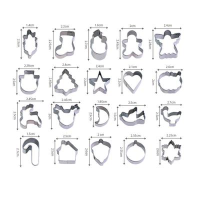 20-teiliges Weihnachts-Keks- & Kuchenformen-Set - DIY Edelstahl Schneeflocken- & Baum-Designs