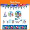 Cartoon Children's Birthday Party Disposable Tableware Set Decorations