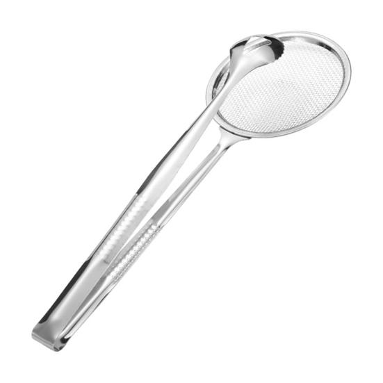 

Stainless Steel Oil Strainer Spoon with Fine Mesh Kitchen Skimmer for Frying Filtering Sieving Rust-Proof Juice And Soy Milk Strainer