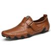 Fashion Genuine Leather Men Casual Shoes Handmade Italian Soft Hollow Out Leather Shoe for Men Breathable Summer Driving Shoes Zapatos