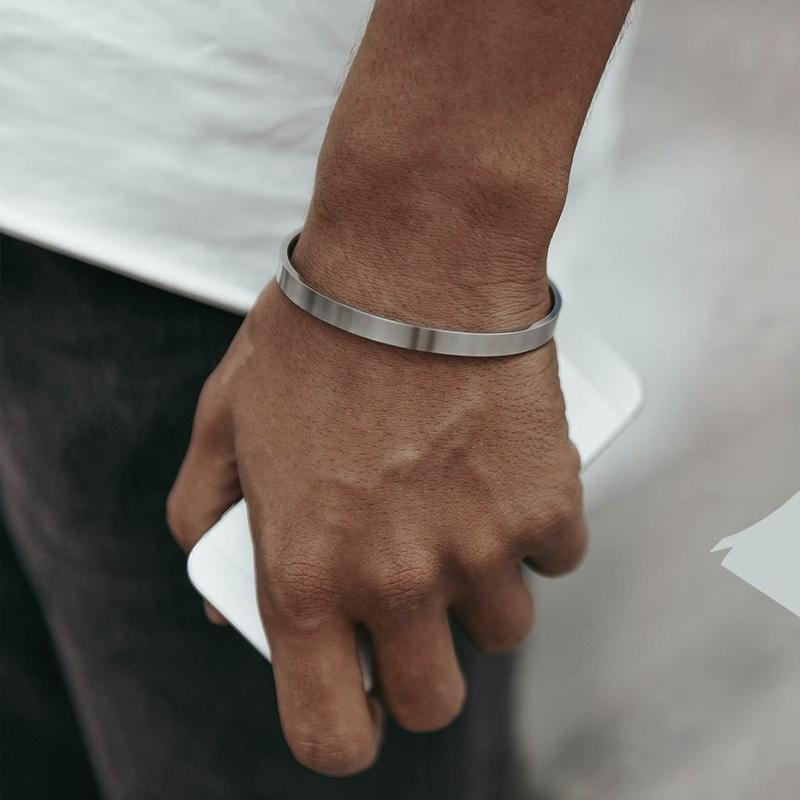 3-10MM Mansjettarmbånd for Menn Kvinner, Gull Kobber Svart Farge Rustfritt Stål Mansjettarmbånd, Klassiske Trendy Zirkon Gaver