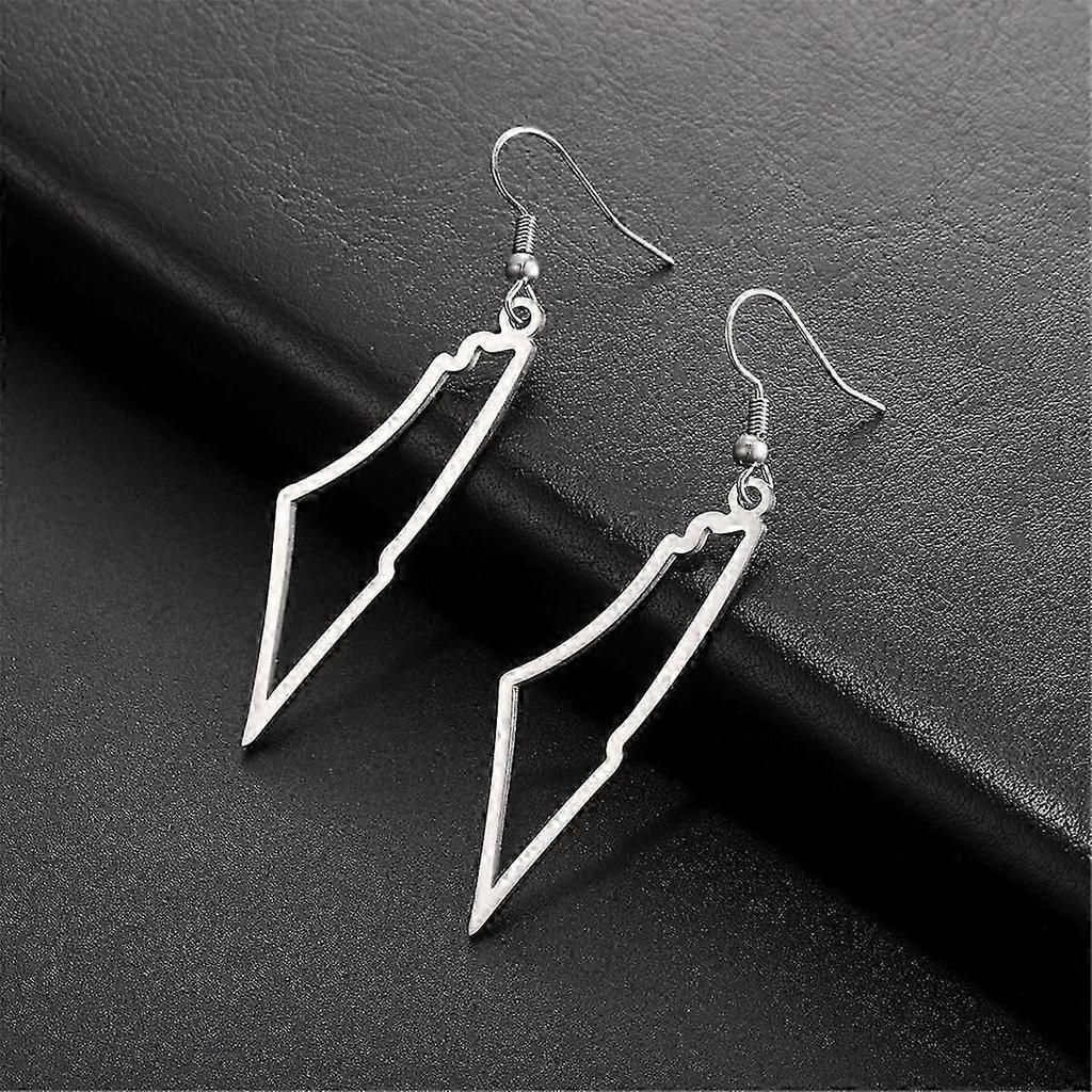 A Silver Palestine Map Dangle Earrings Women Geography Map Pendent Earring Stainless Jewelr