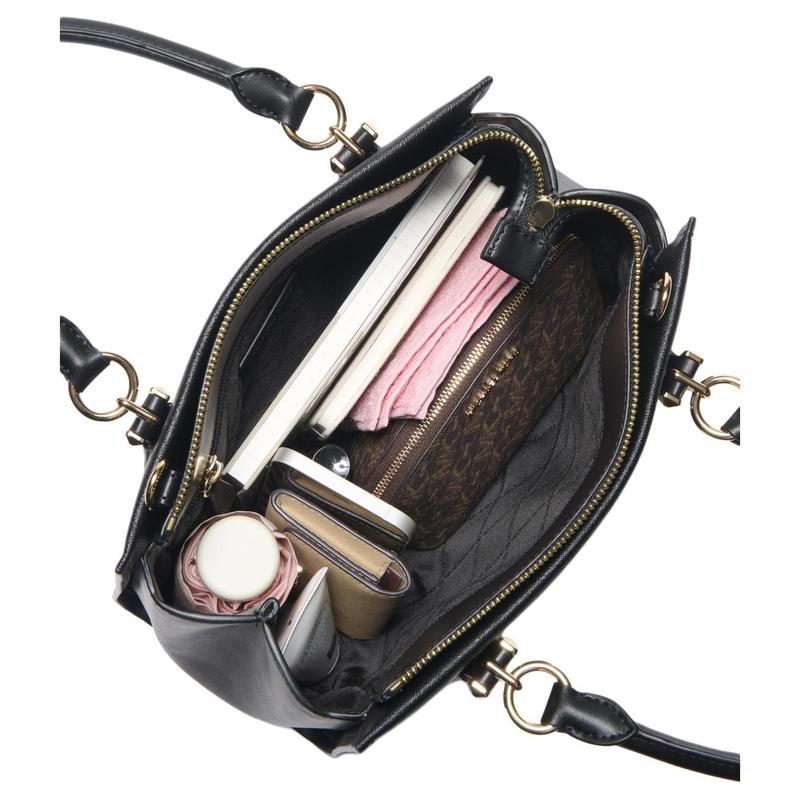Michael Kors MARILYN Brand Classic Logo Cow Leather Handbag Medium Women's Black