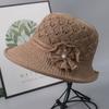 Sun Protection Hat For Women With Embroidered Flower Pattern Outdoor Summer Foldable Breathable Polyester